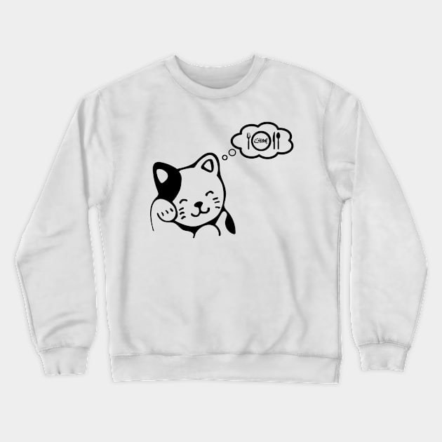 Cute Kitten, Cat Lover, Cat, Cat Mom, Gift For Cat Lovers, Lazy Cat, Animal Lover Crewneck Sweatshirt by FashionDesignz